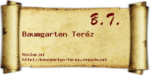 Baumgarten Teréz névjegykártya